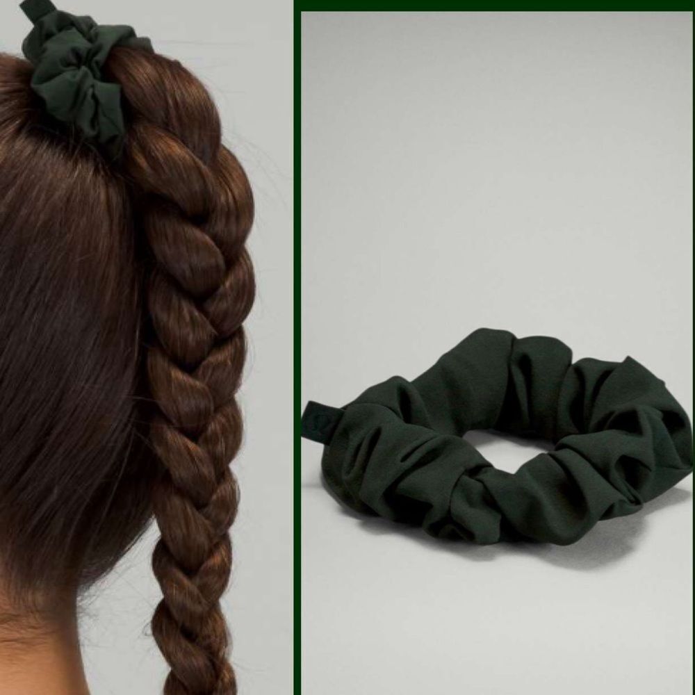 Lululemon Uplifting Scrunchie Rainforest Green NWT 💚